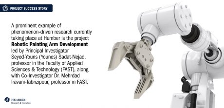 Project Success Story: Robotic Painting Arm Development, image of a robotic arm