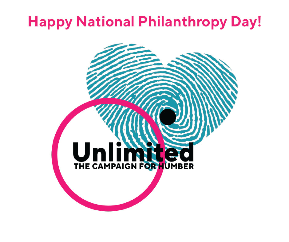 Unlimited Campaign logo with fingerprint shaped in a heart.