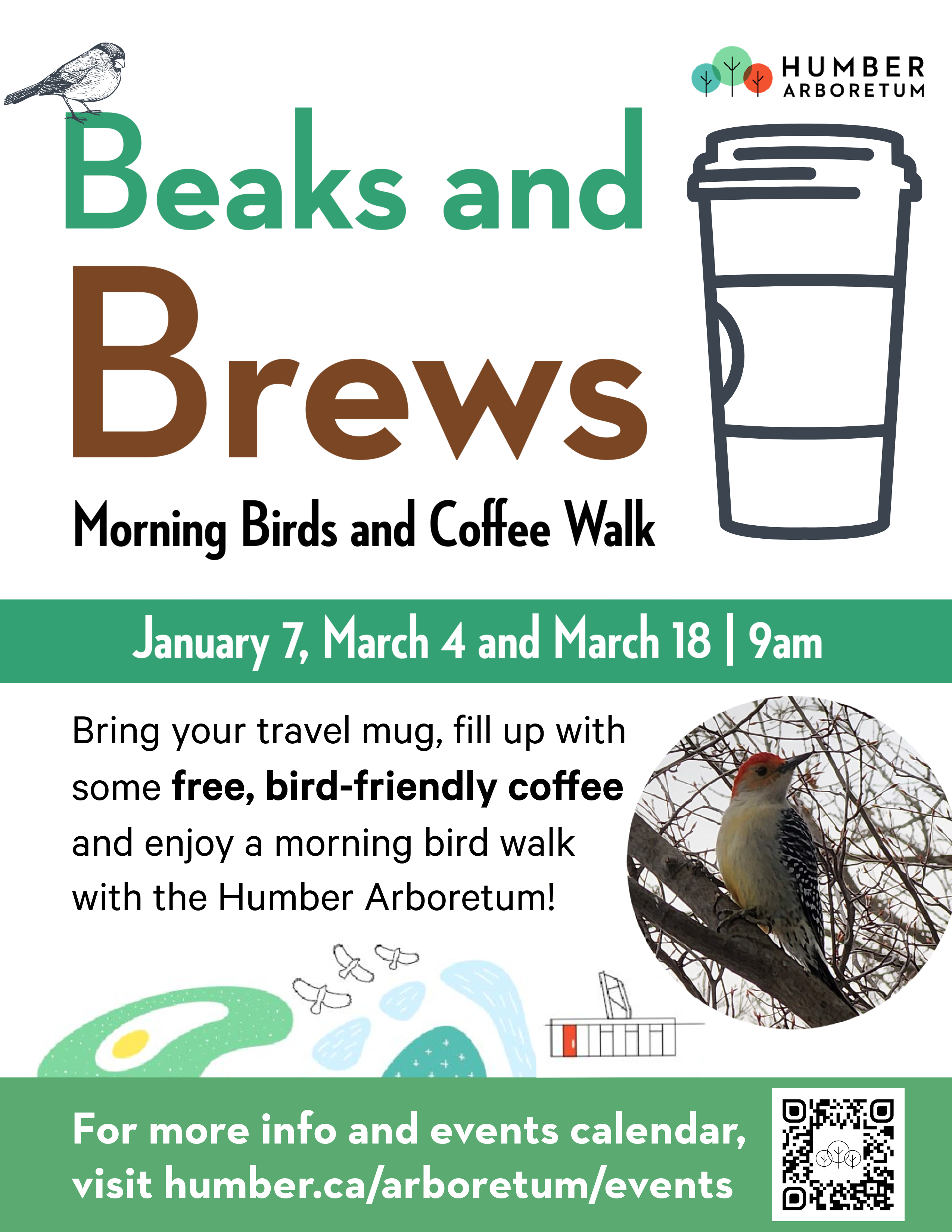 Bird sitting on a tree branch.