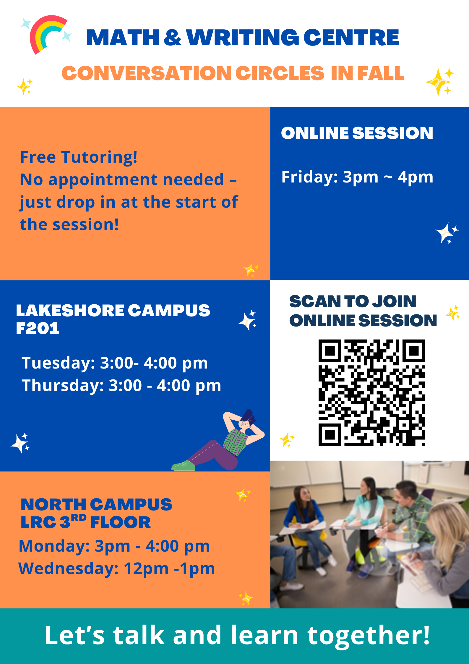 The Math & Writing Centre Presents Conversation Circles - Fall Schedule