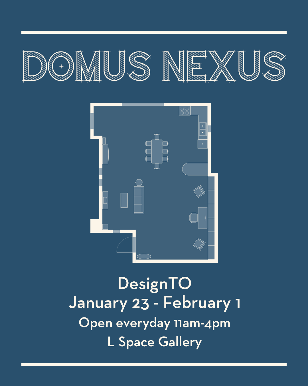 Domus Nexus Poster Poster for Domus Nexus Exhibition with room schematic