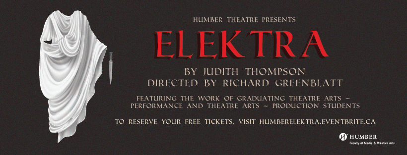 Poster for Humber Theatre's production of Elektra