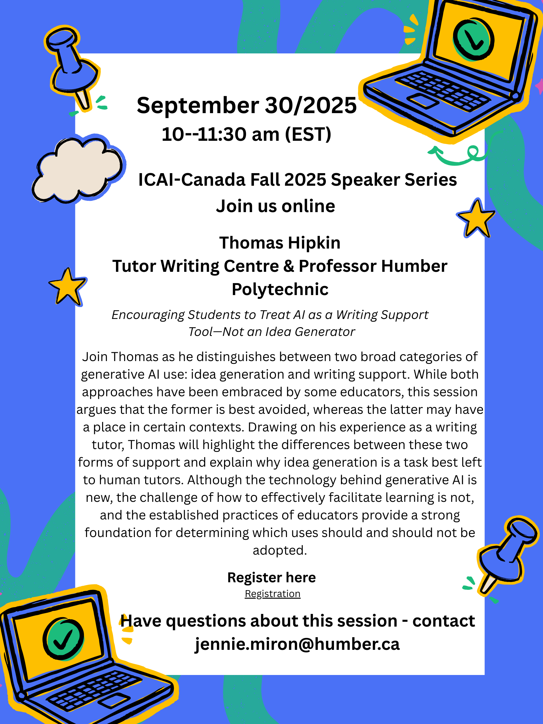 Text poster for Canadian Academic Integrity Speaker Series
