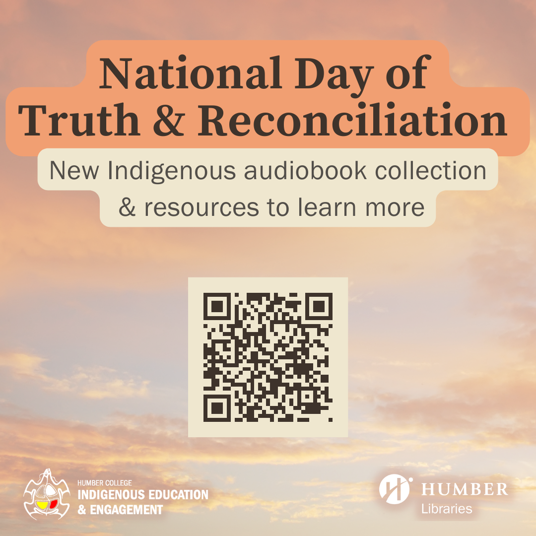 Indigenous Audiobook Collection Promotion with QR Code.
