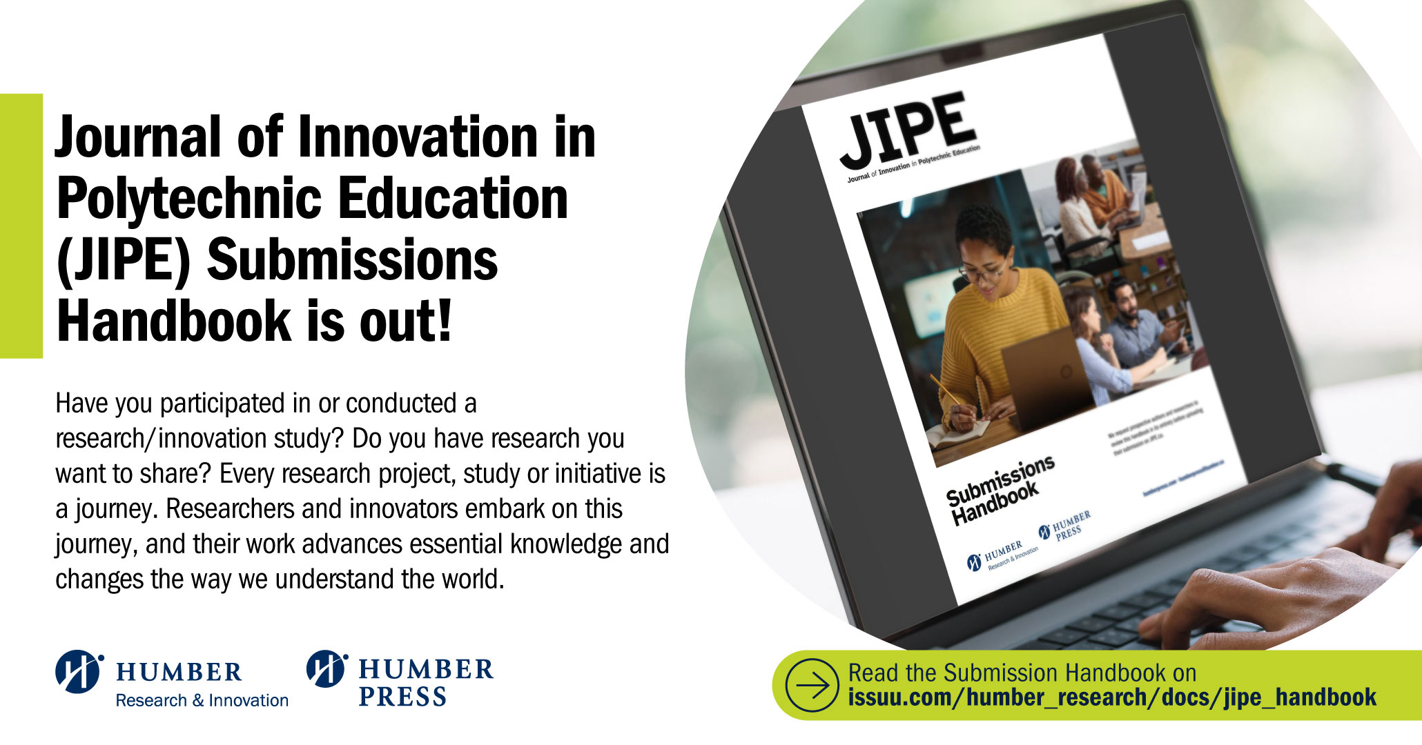 The Journal of Innovation in Polytechnic Education (JIPE) Submissions Handbook is out
