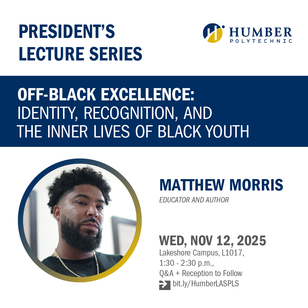 Poster for President's Lecture Series with Matthew Morris