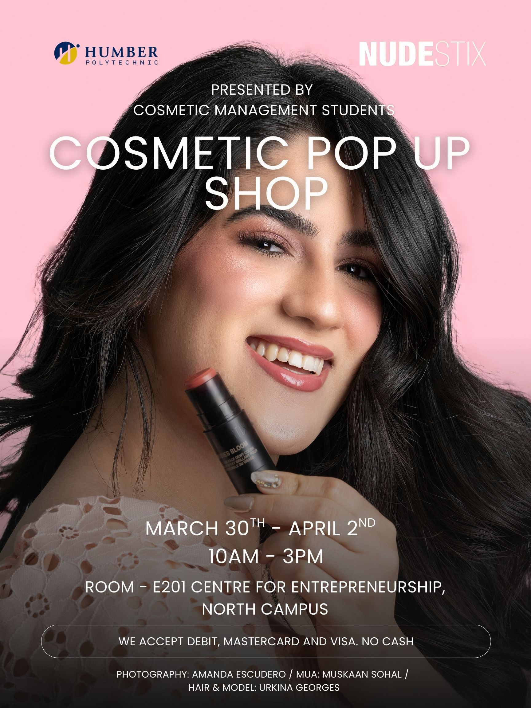 Poster for Cosmetic Pop-up Shop on March 30 to April 2.