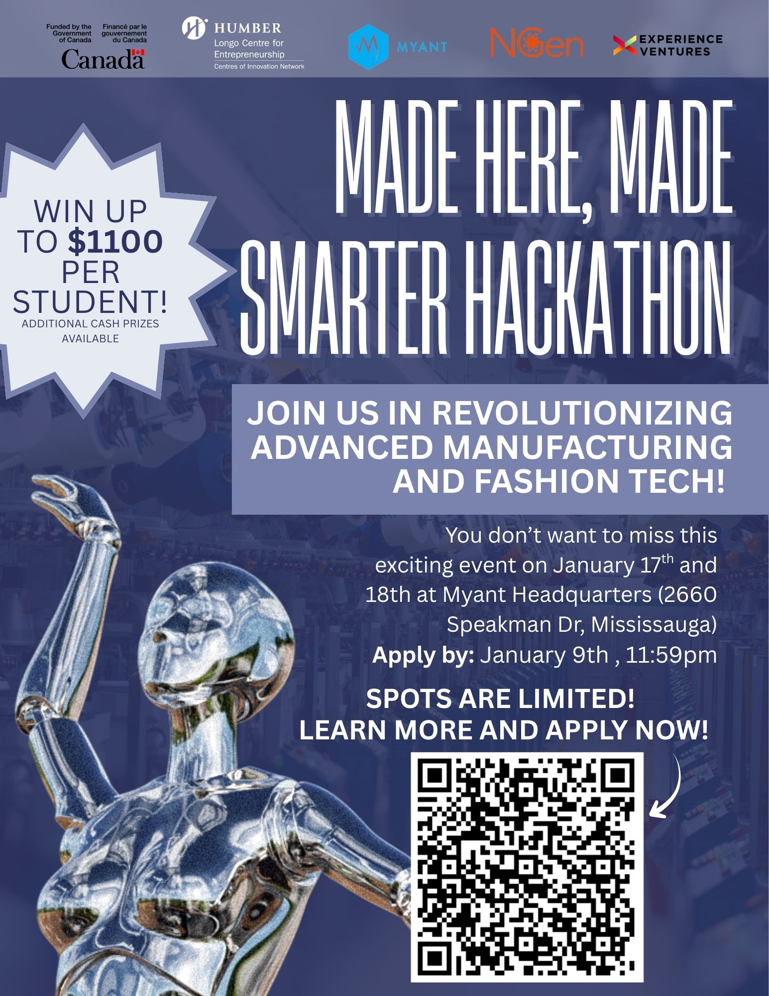 Made Here, Made Smarter Hackathon Poster for Made Here, Made Smarter Hackathon