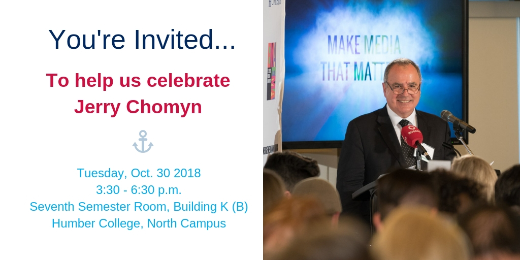 Invitation to celebrate Jerry Chomyn's careeer