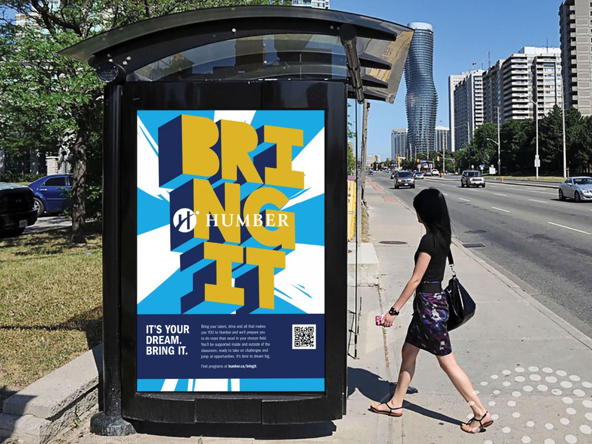 Transit Shelter Humber Bring It Possibilities campaign poster