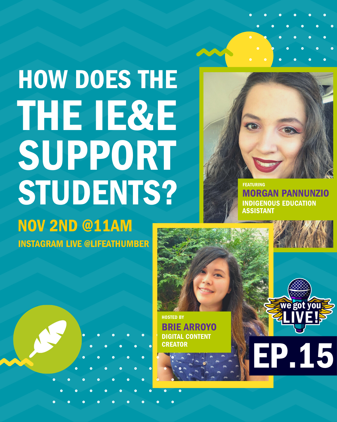 How does the IE&E support students, Join us in our conversation with Morgan Pannunzio on Nov 2 to learn more about IE&E, hosted by Brie Arroyo