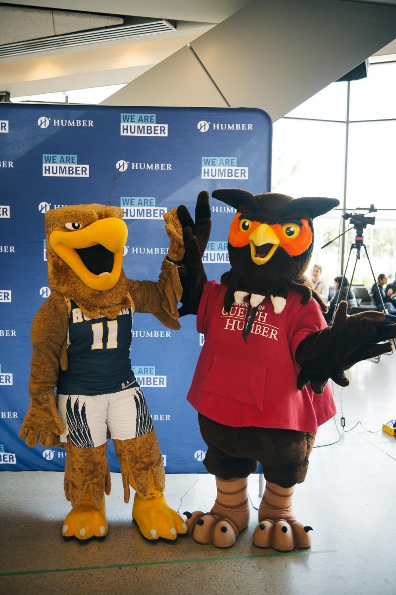 Humber and Guelph Humber mascots