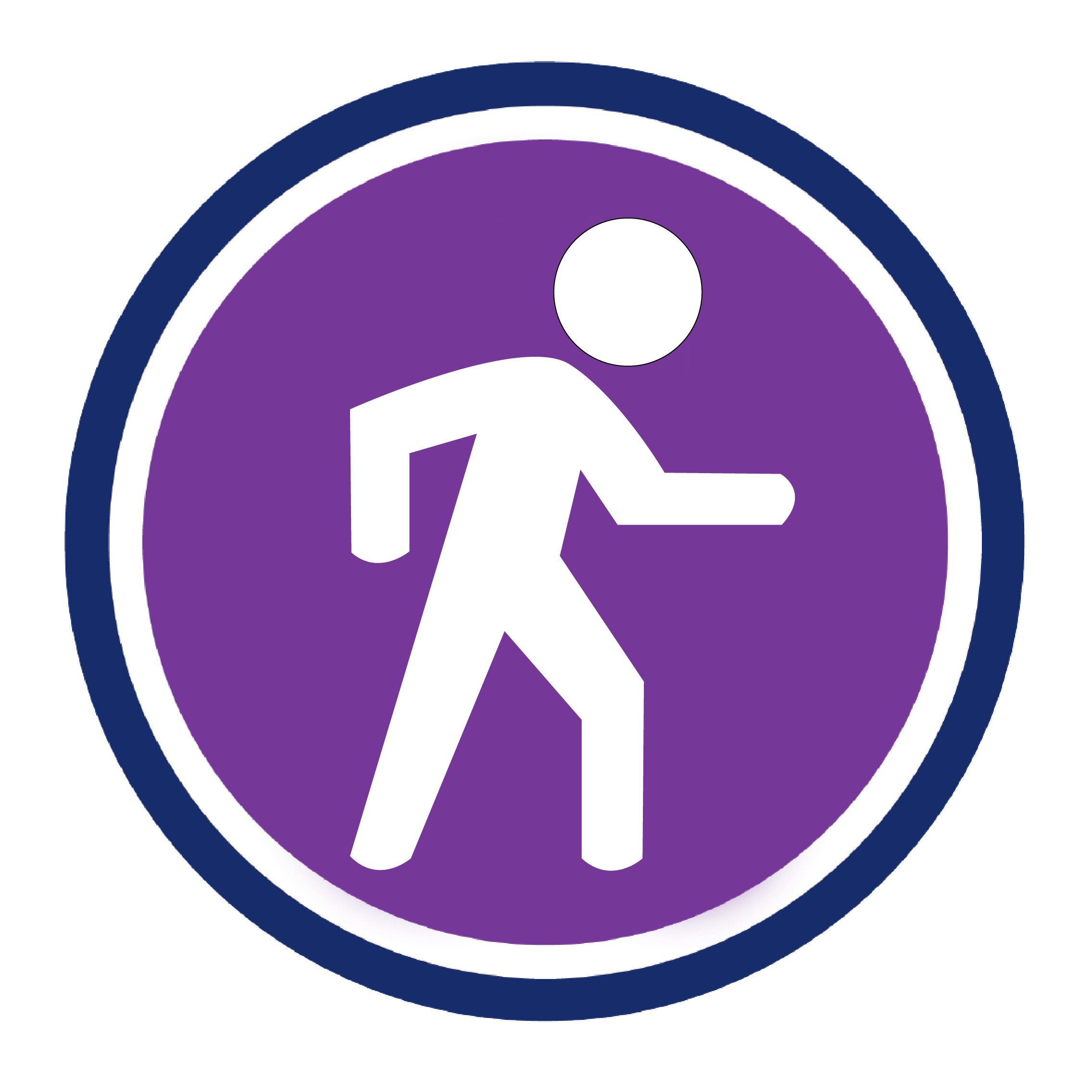 Purple Icon Walking