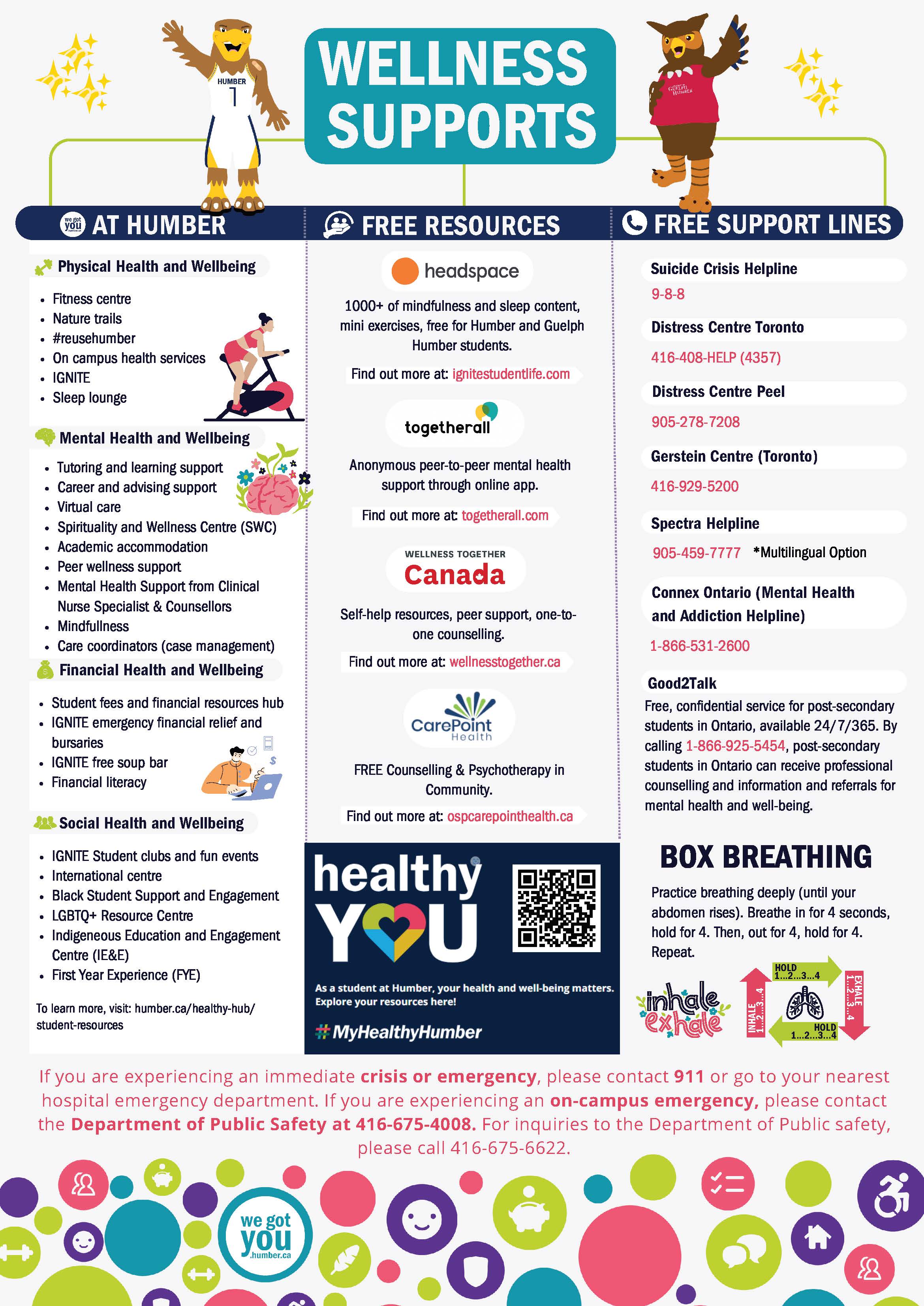 Wellness and supports at Humber 