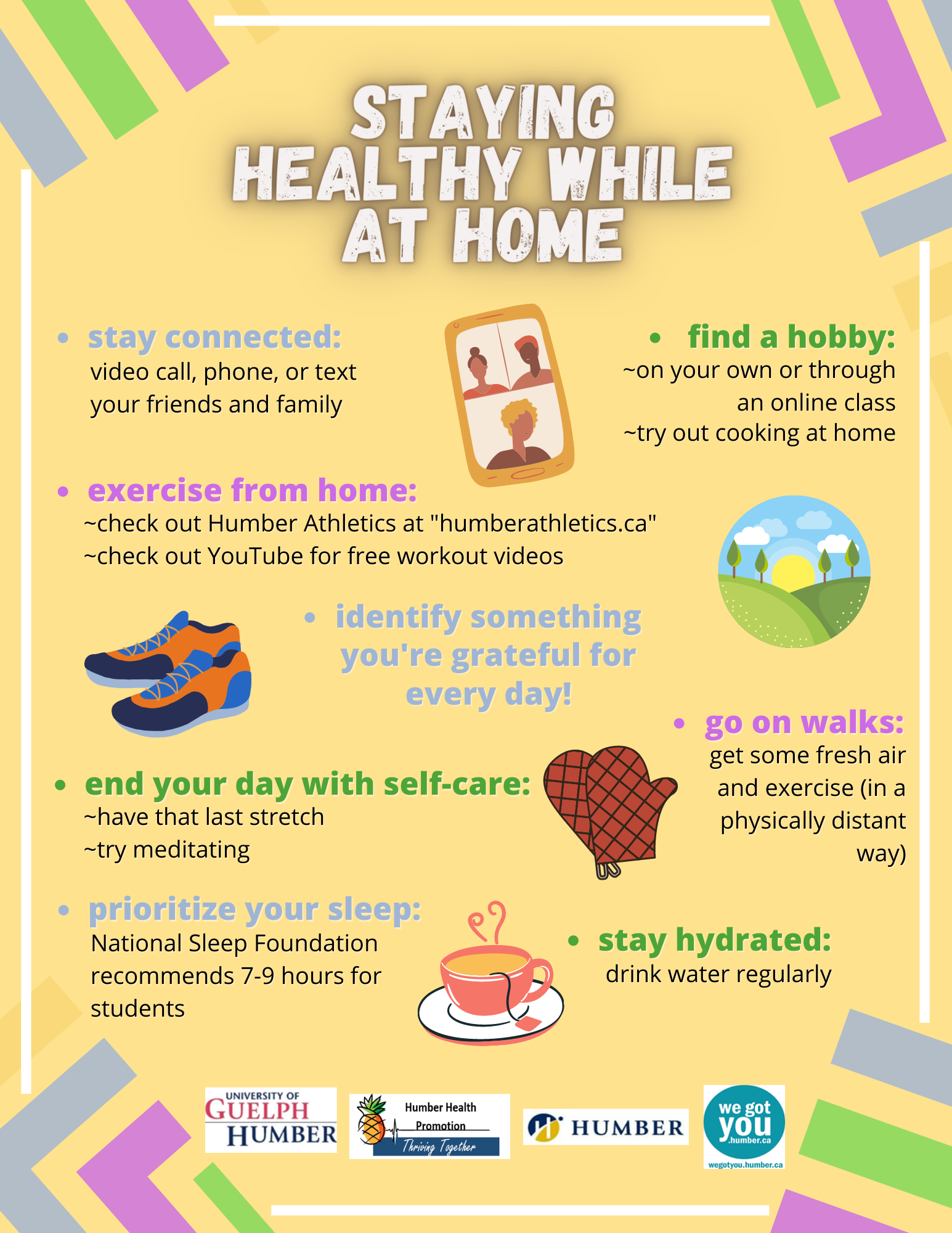 Staying Healthy While at Home flyer 
