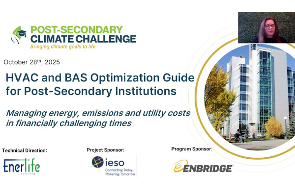 HVAC and BAS Optimization Guide for post secondary institutions