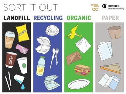 Sort it out: landfill, recycling, compost, paper 