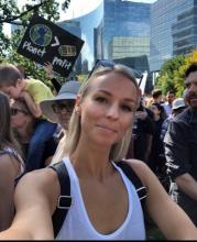 Image of Tessa at a Climate Rally