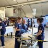 Students of Nursing attend to Rescue Day simulation patients 