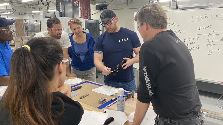 Teachers go back to the classroom at Humber to learn machine shop basics