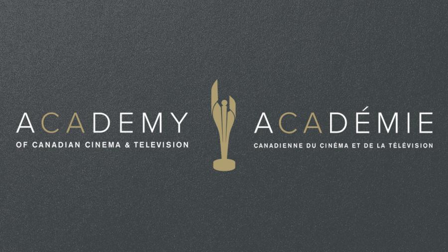 The Canadian Screen Awards' golden trophy appears on a dark grey background
