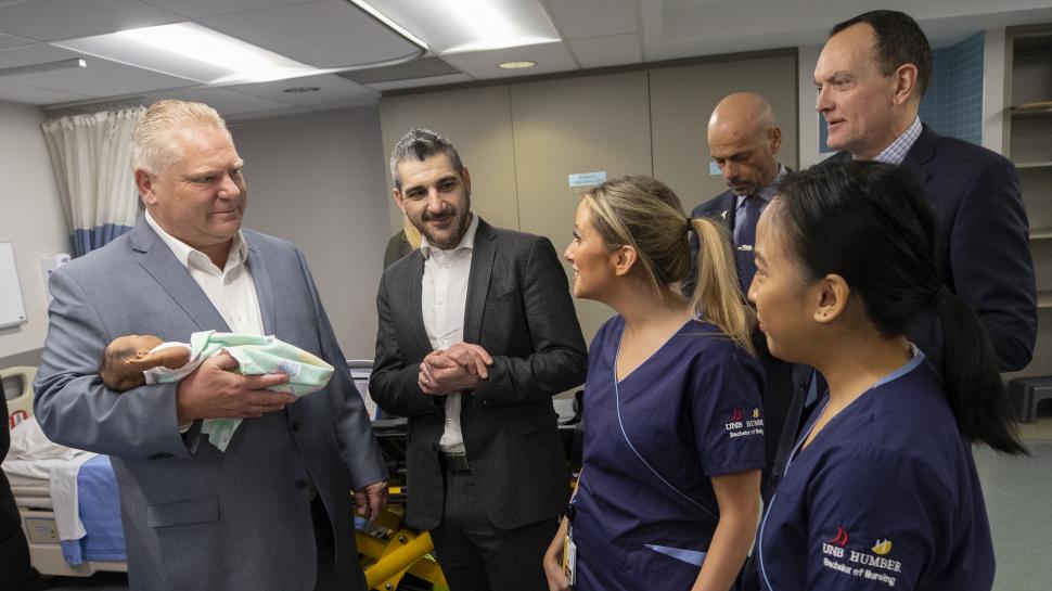 Premier Doug Ford meets with nursing students at Humber College
