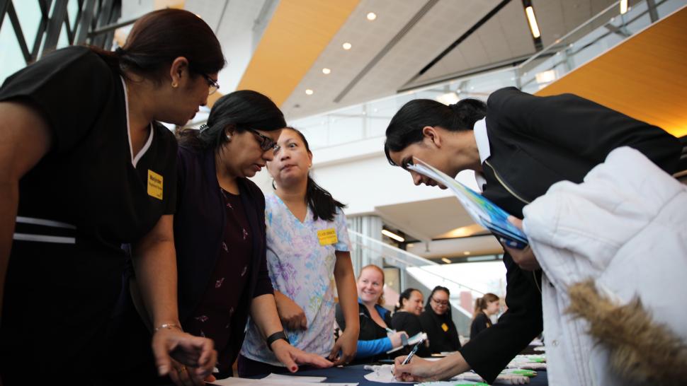 Employers and students met at the Barrett Centre for Technology and Innovation