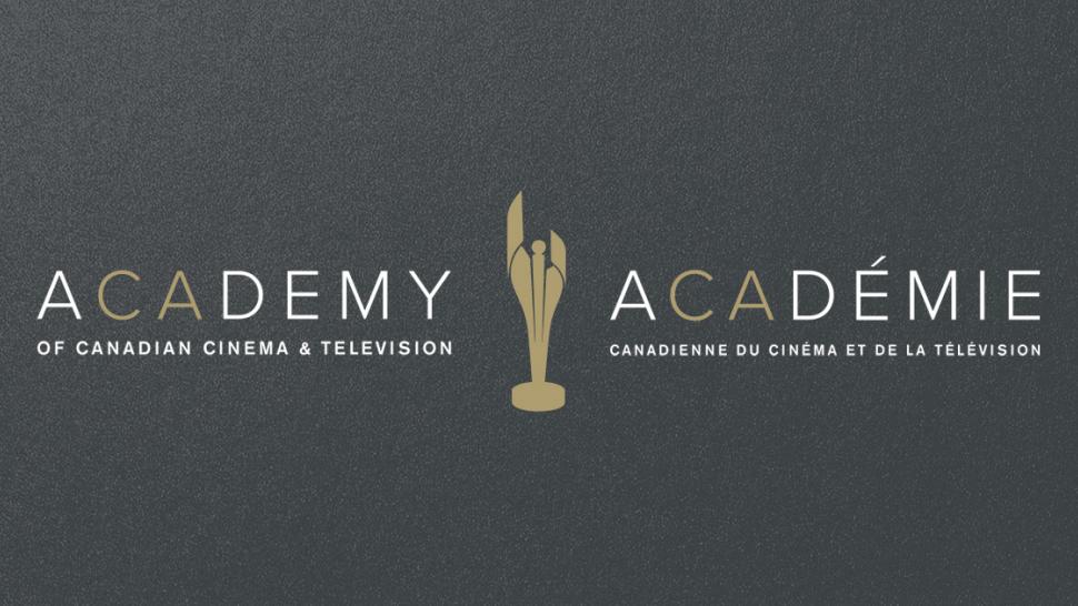 The Canadian Screen Awards' golden trophy appears on a dark grey background