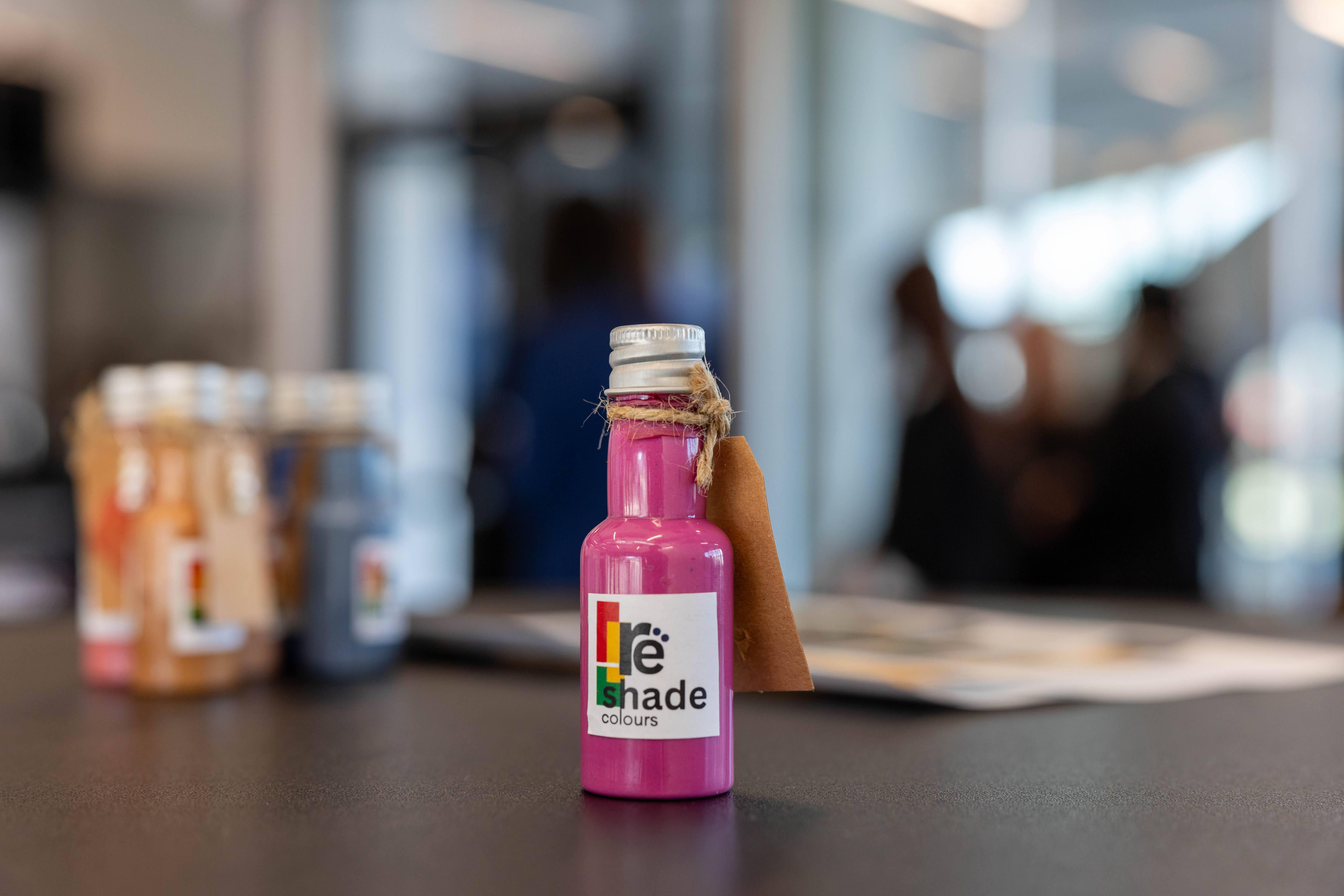 Reshade Paint Bottle of Reshade paint in fuscha