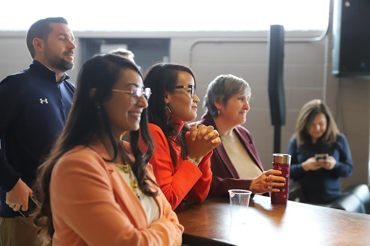 The Humber community raised more than $6,000 as part of the second annual Humber’s Got Talent event. People in the audience smile as they watch a performance on stage.
