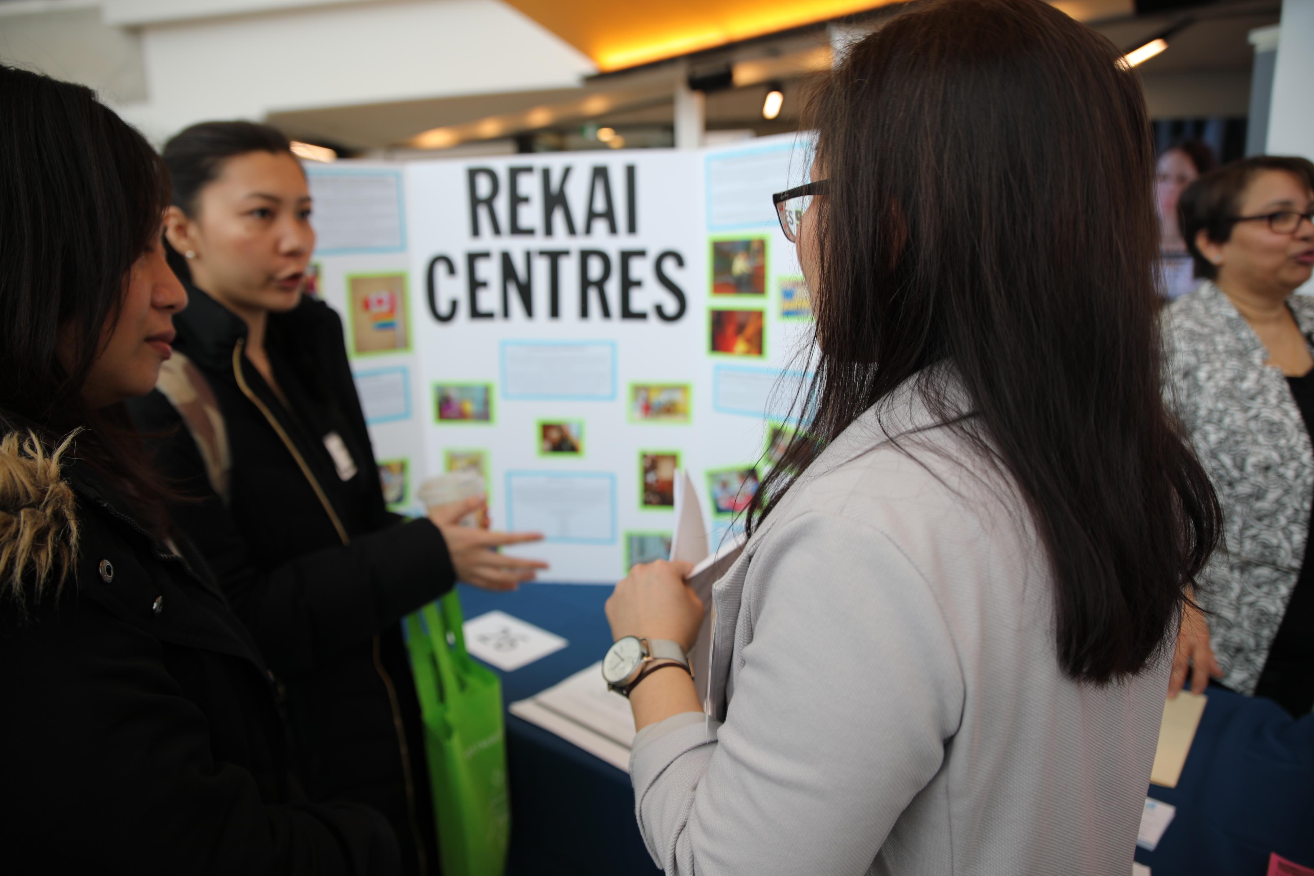 Students learn about Rekai Centres at the long term care and community job fair