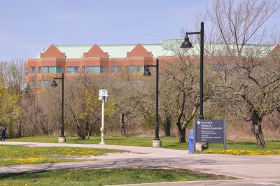 Lakeshore campus in the spring