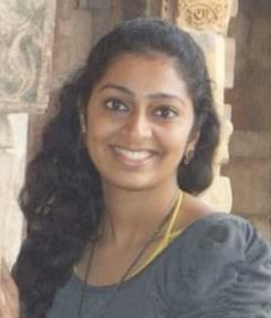 Namratha Ashok smiles for a photo.