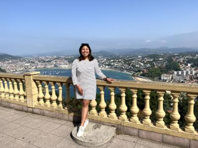 Humber College student Ann Ravina poses for a photo in Spain.
