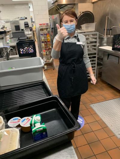 Preparing meals in the Humber commissary 