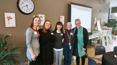 L-R: Olga Rossovska, Lyndsay Macdonald, Bora Kim, Lynn Short, Louise Zimanyi