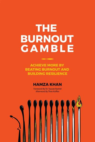 The Burnout Gamble cover is red, titled in white letters. At the bottom of the cover are several matchsticks, each burned out