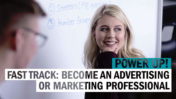 fast track and become an advertising or marketing professional